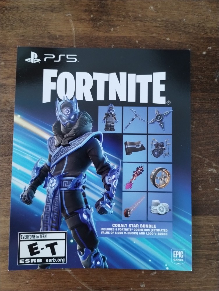 Fortnite Cobalt Star Bundle Code Card 1000 Vbucks