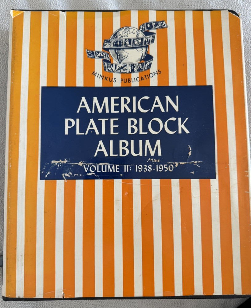 American Plate Block Album Volume II 1938-1950 Minkus Good Condition 26 Blocks