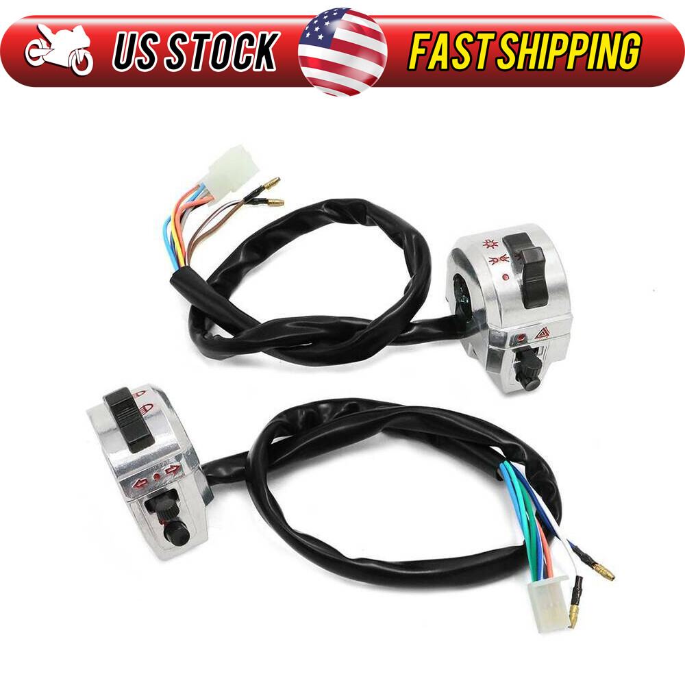 7/8" Motorcycle Chrome Handlebar Horn Turn Signal Light Switch Control Universal