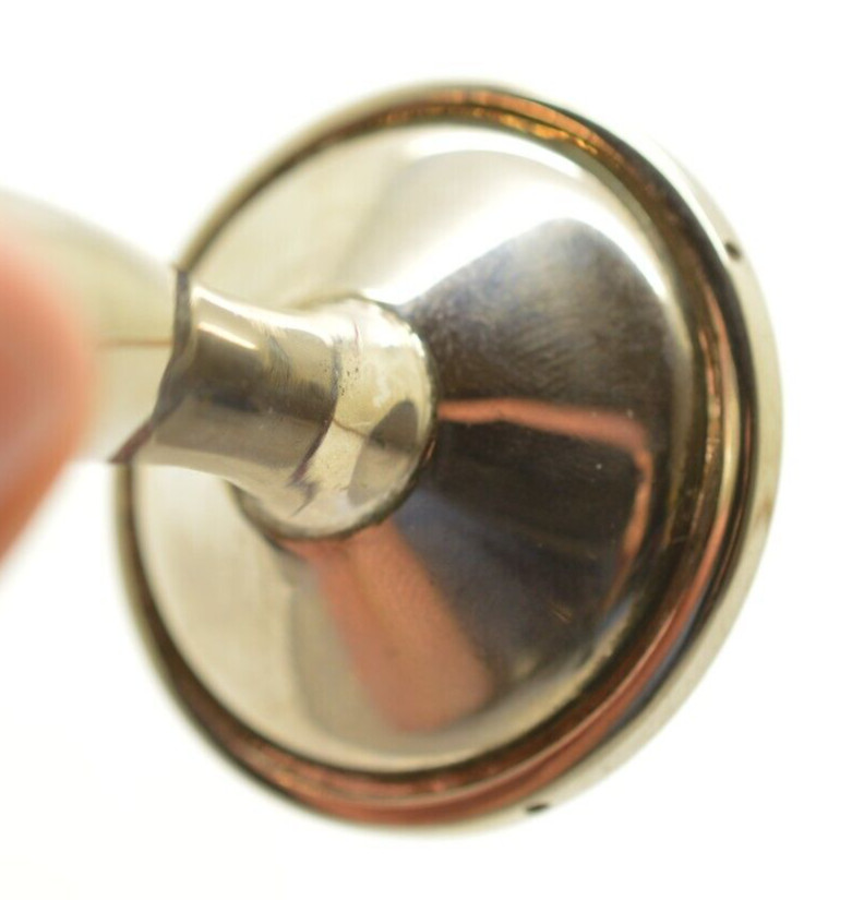 Vintage Silver Plated Barbell Baby Rattle Approximately 3.5” Length No Monogram