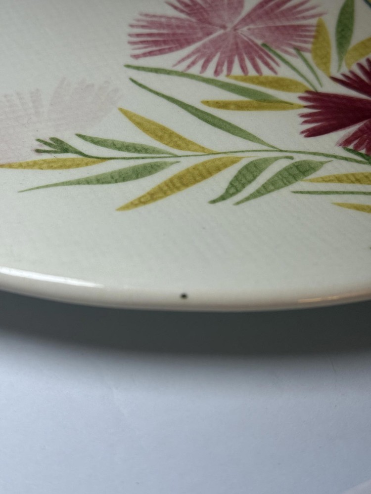 VINTAGE Mid Century RED WING Pottery PINK SPICE Pattern Serving Platter