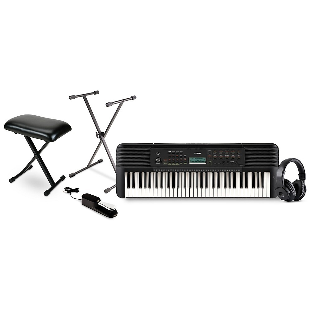 Yamaha PSRE283 61-Key Portable Keyboard Essentials Bundle