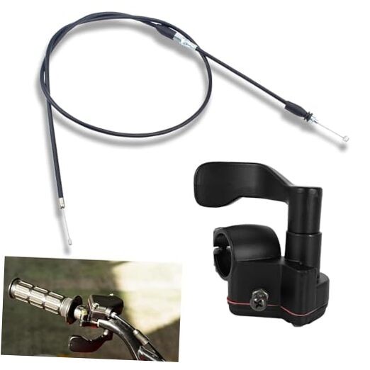 Pack-1 Motorcycle Thumb Controller Throttle Cable, 46.5" Metal Durable