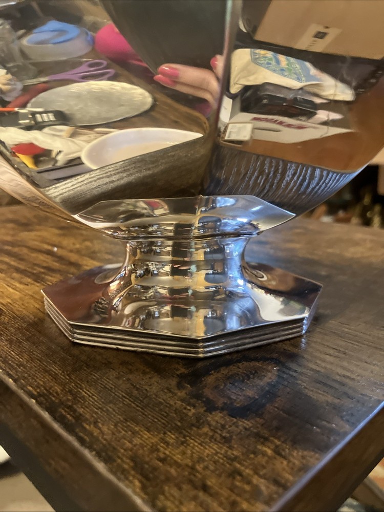 Gorham Decorative Basket w/ Handle Silver Plate #5600, 8”x6.5”x4.5”