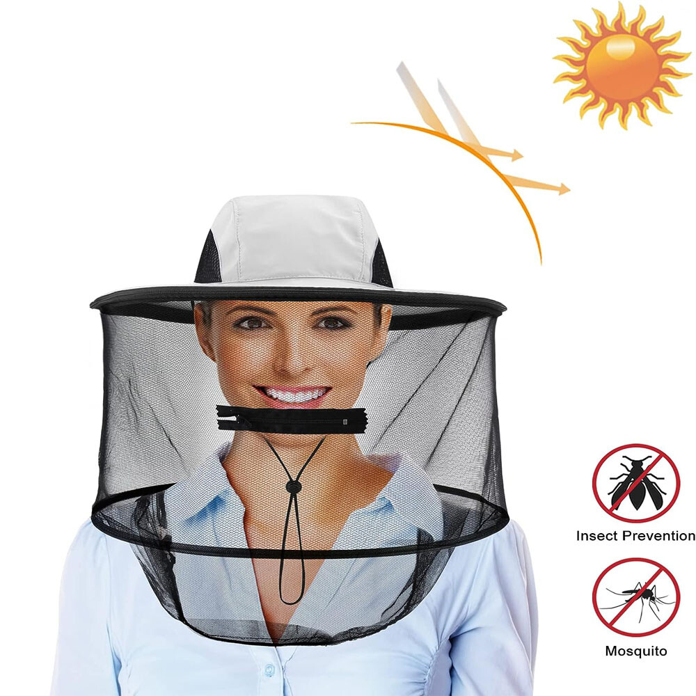 Bee Keeper Hat Beekeeping Anti Mosquito Insect Bug Net Veil Face Head Protection