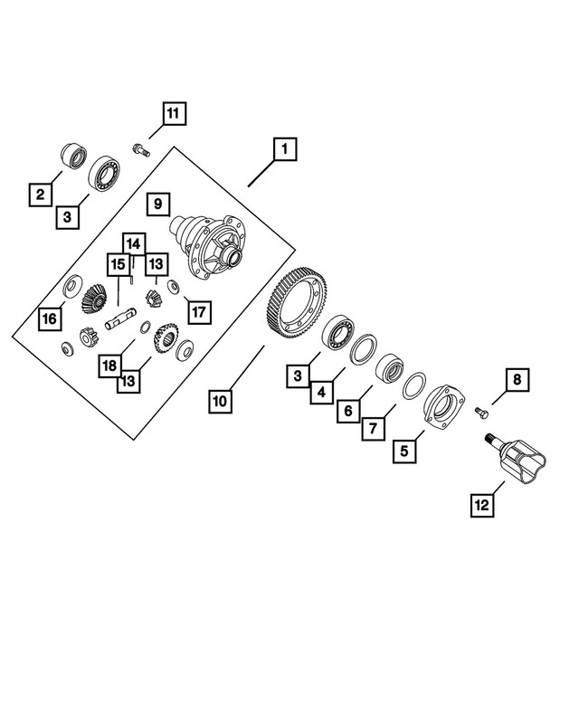 Genuine Mopar Differential Bearing 68117738aa