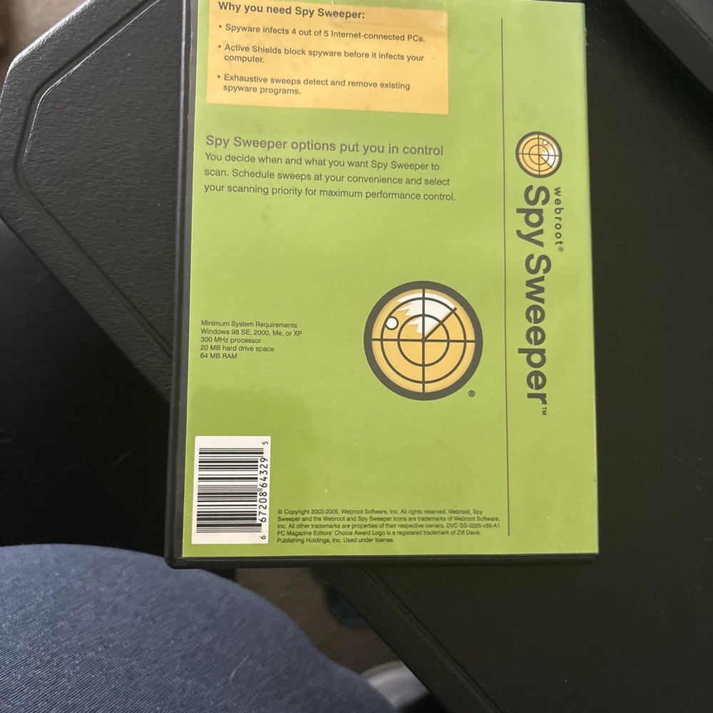 Webroot Software Spy Sweeper 3.0 CD-ROM Stop Spyware Computer Software Sept 2004