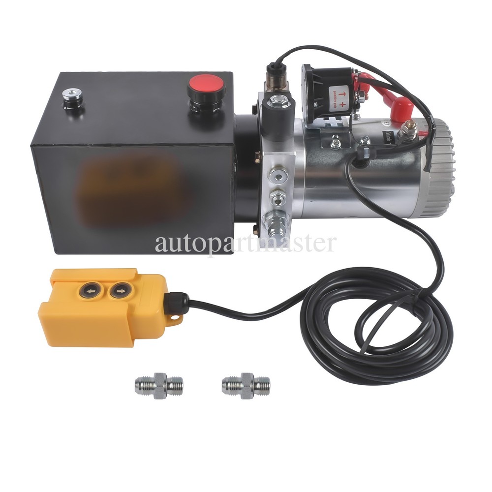 NEW 4 Quart Single Acting Hydraulic Pump for Dump Trailers 12 V Quick Lifting