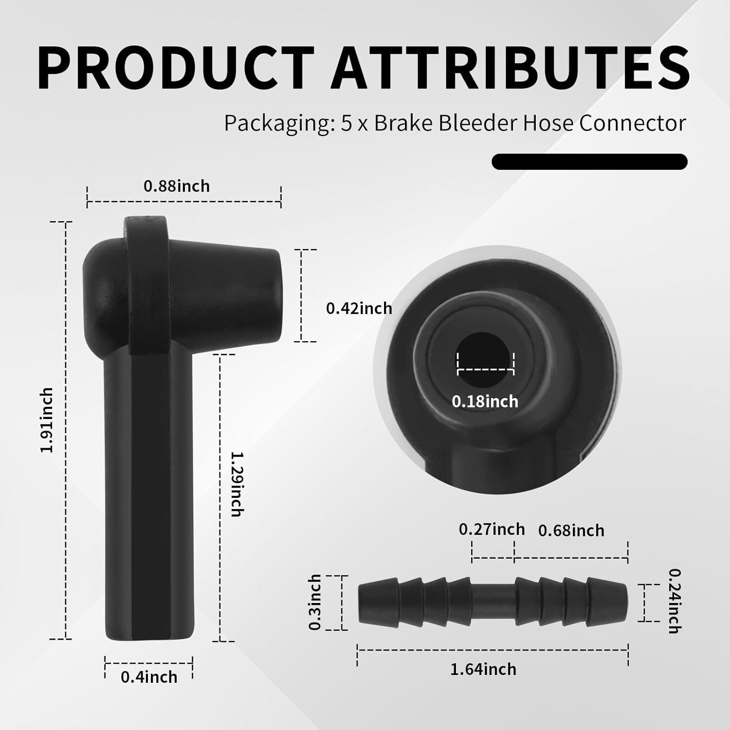 5PCS Brake Bleeder Kit Connector,Brake Fluid Bleeder Kit Bleeding Adapter Joint