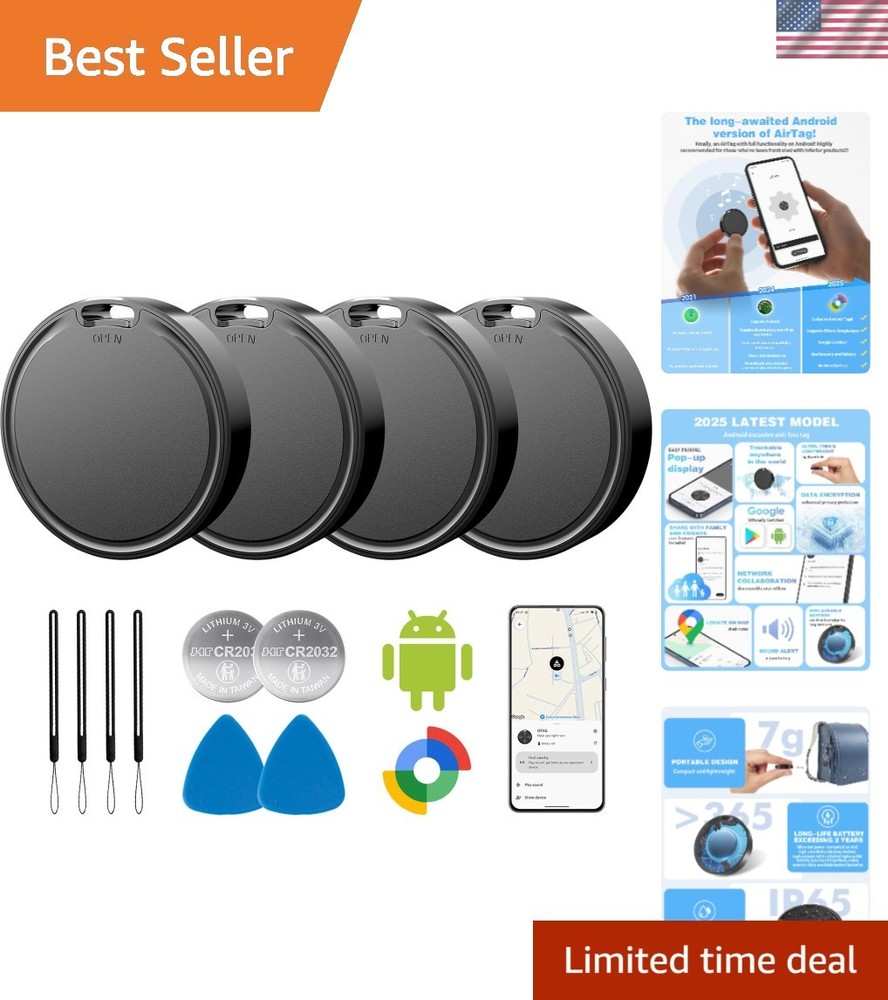 Air Tags for Android,Air Tags-4 Pack Android,Android Tracker Tags,2  Battery