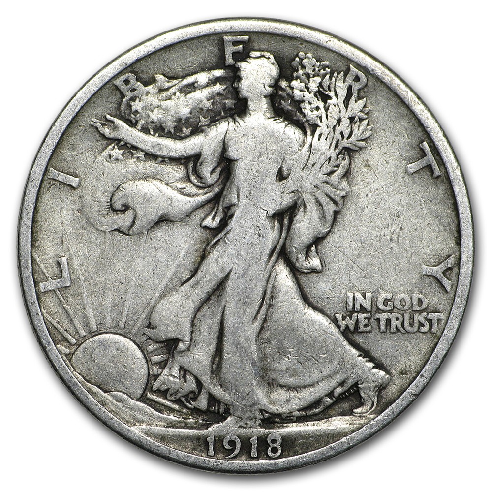 1918 Walking Liberty Half Dollar VG