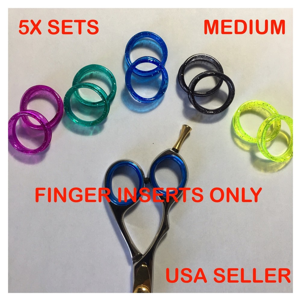 Rubber/Silicone Finger&Thumb Ring Sizing Insert/Grips for Barber Shears Scissors