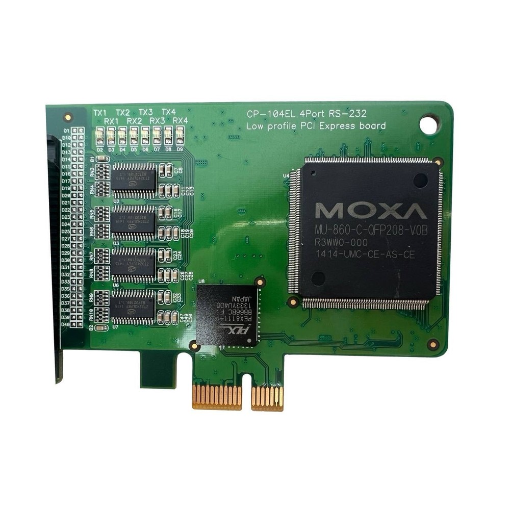 MOXA RS232 Serial Controller card CP-104EL PCIe