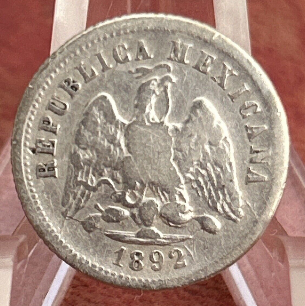 1892 Mexico SECOND REPUBLIC 10 Centavos 10C NICE COIN