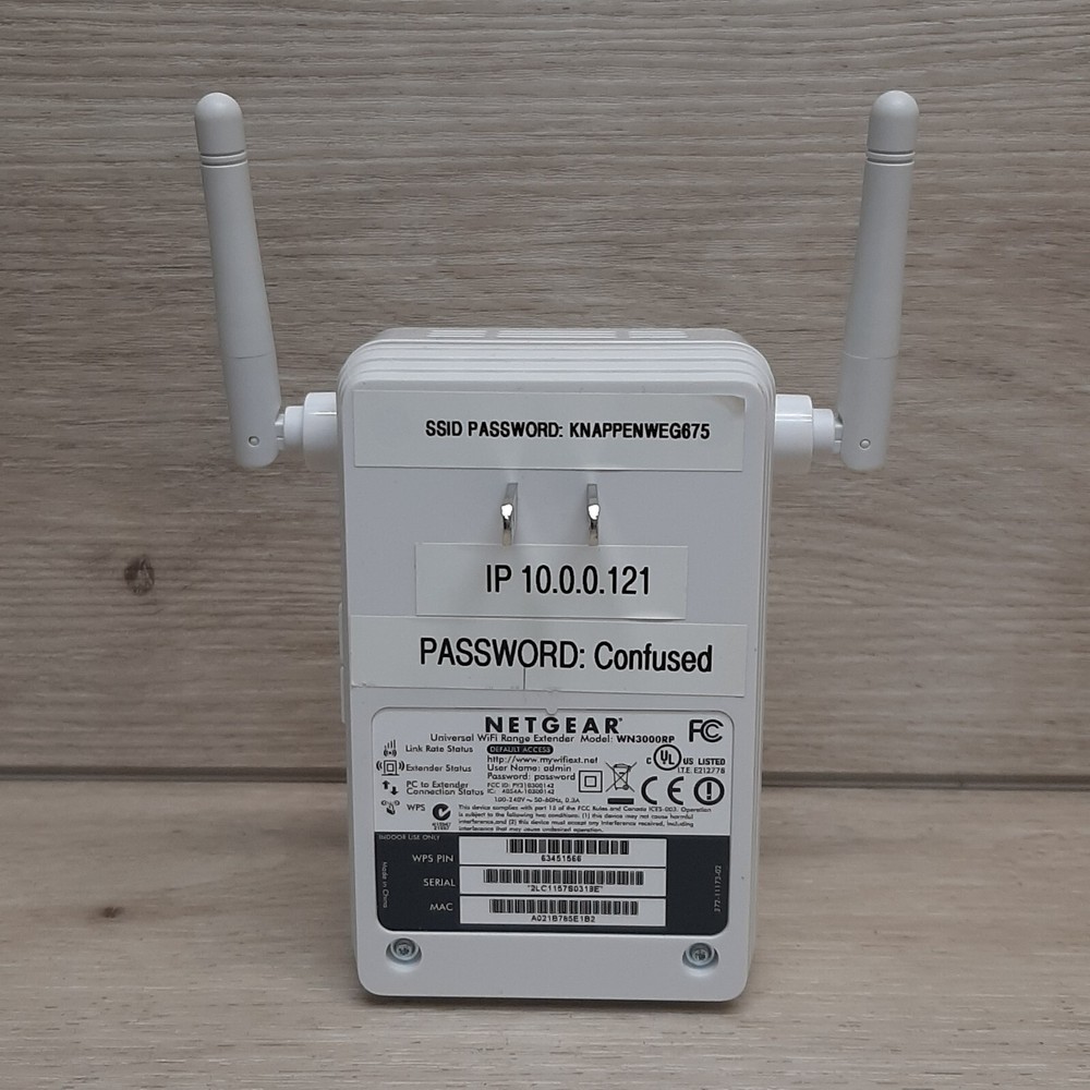 NETGEAR Universal Wifi Range Extender WN3000RP White