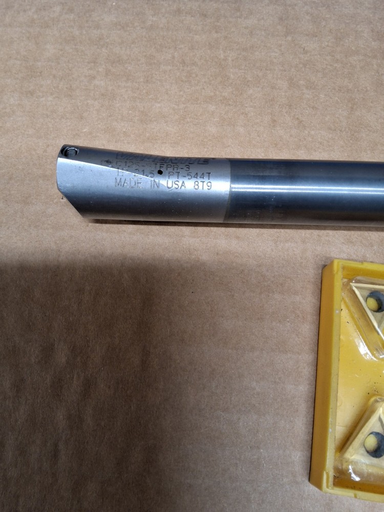 Valenite Solid Carbide Boring Bar 3/4" By 10" , With Inserts