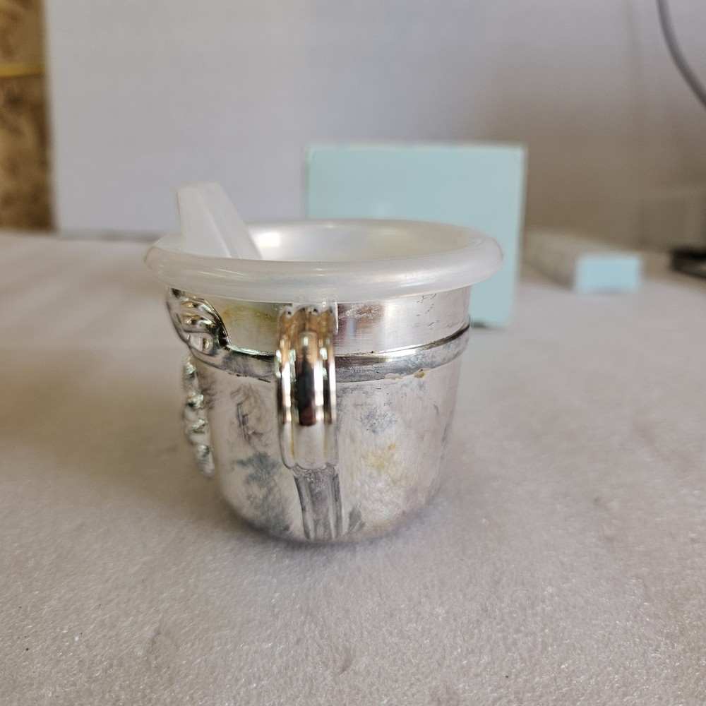 AVON Baby's First Heirloom Collection Cup, Spoon & Bear Bank Silverplated