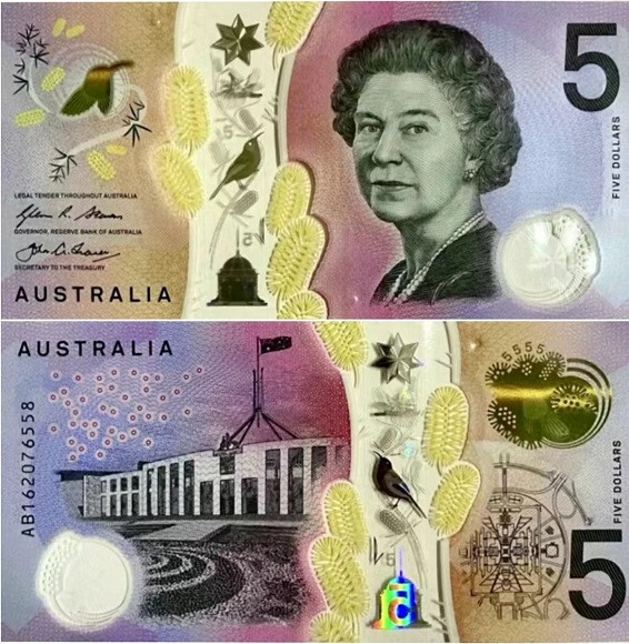 Australia 5 Dollars P 62 Polymer UNC NEW Banknote
