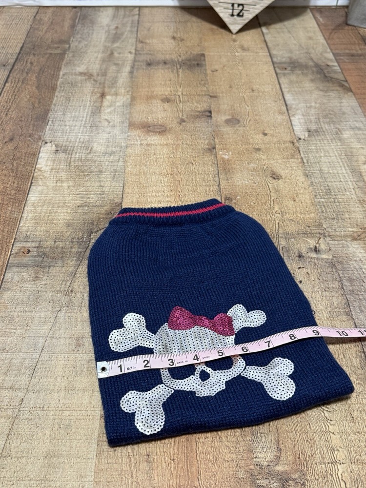 Top Paw Nwt Skull Crossbone Sequins Bling Size Large