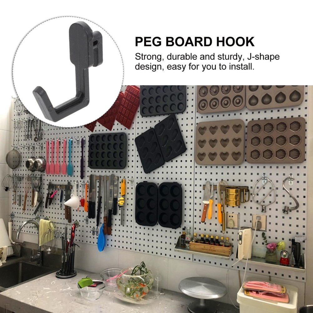 20pcs Peg Board Hook Plastic Display Hook Shelf Hanger Supplies