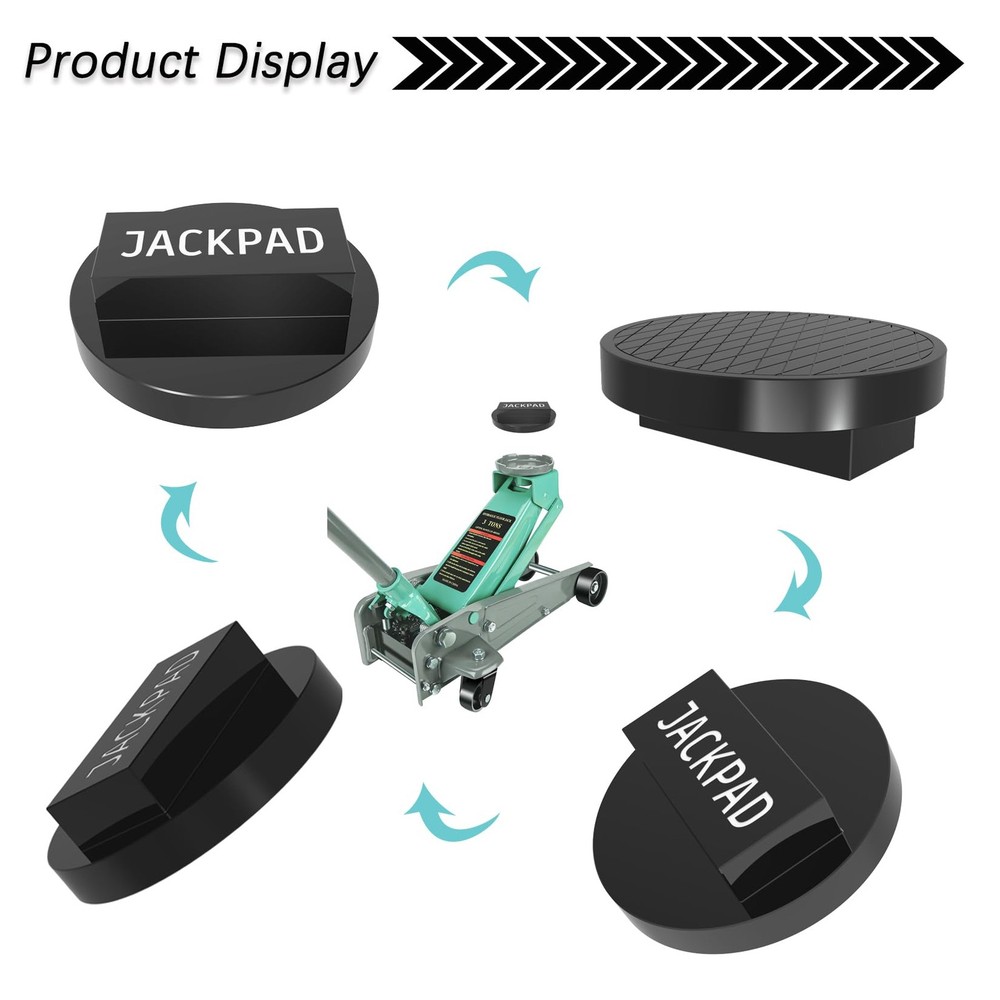 2 PCS Black Jack Pad Adapter Aluminium Replacement Fits BMW E82 E46 E90 E38