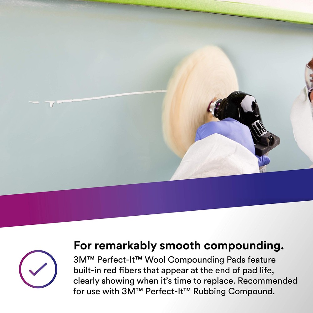 3M Wool Compounding Pad - 9 inch Quick Connect Pad 05753, 9 in