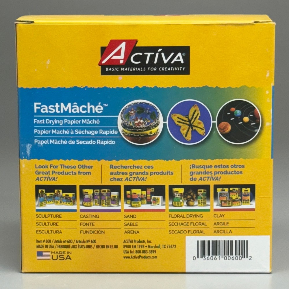 ACTIVA Basic Materials For Creativity FastMache Fast Drying Paper Mache 24oz Whi
