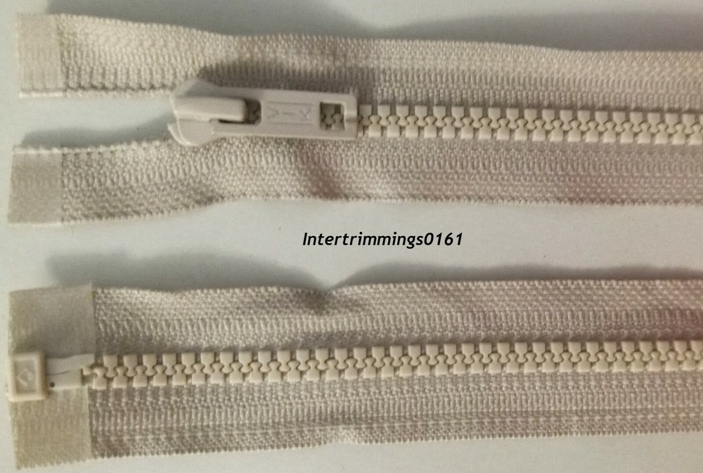 VIK ZIP, LIGHT BEIGE, 20"/51CM, CHUNKY TEETH PLASTIC, OPEN END, NO 5