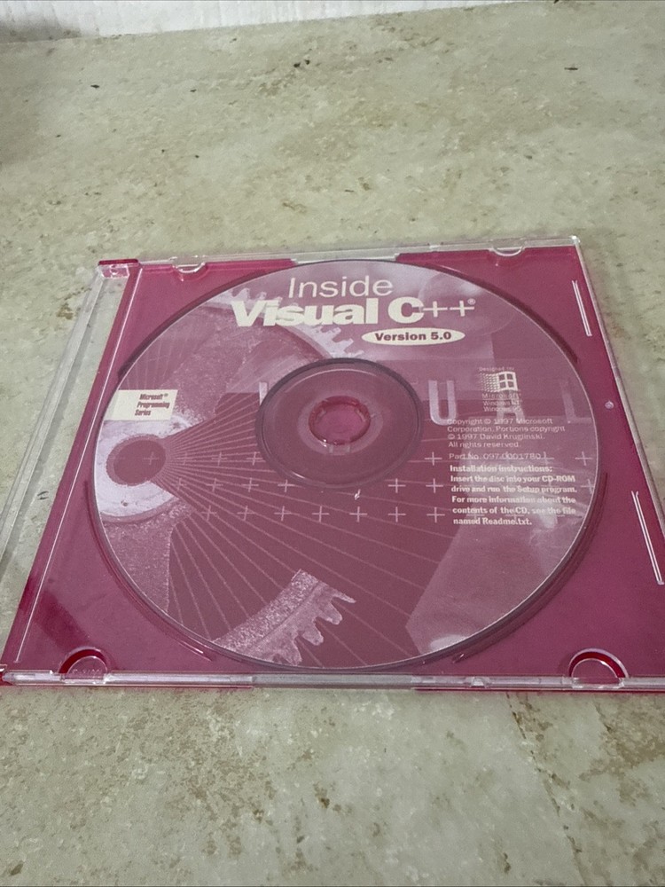 Vintage 1997 Microsoft Inside Visual C++ Version 5.0 CD