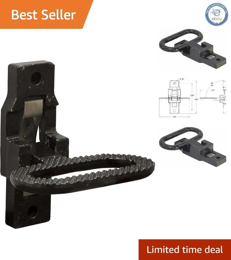 Universal Fit Folding Safety Step - 90° Open, Flat Storage for Trucks & Trailers