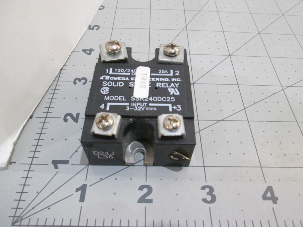 Omega, Model SSR240DC25, Solid State Relay, Used