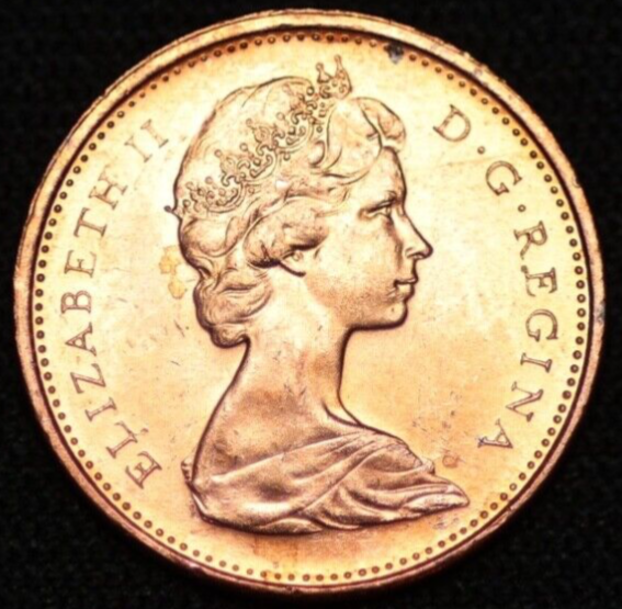 CANADA ~ 1976 ~ 1 Small Cent ~ UNC ~ Foreign Coin ☘️ BLUE - #18 ☘️