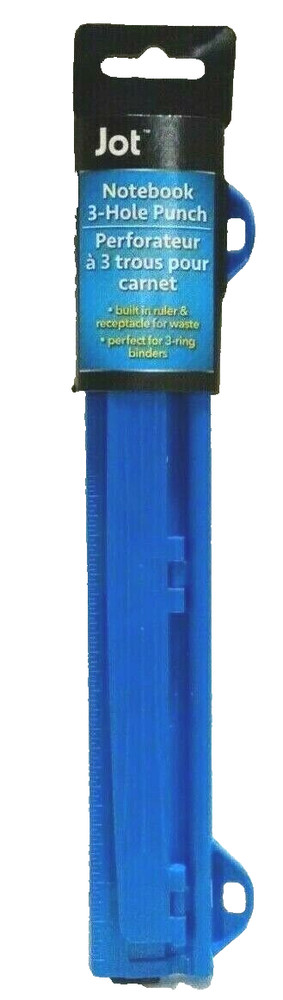 Jot 3 Hole Punch Blue Compass Protractor Blue