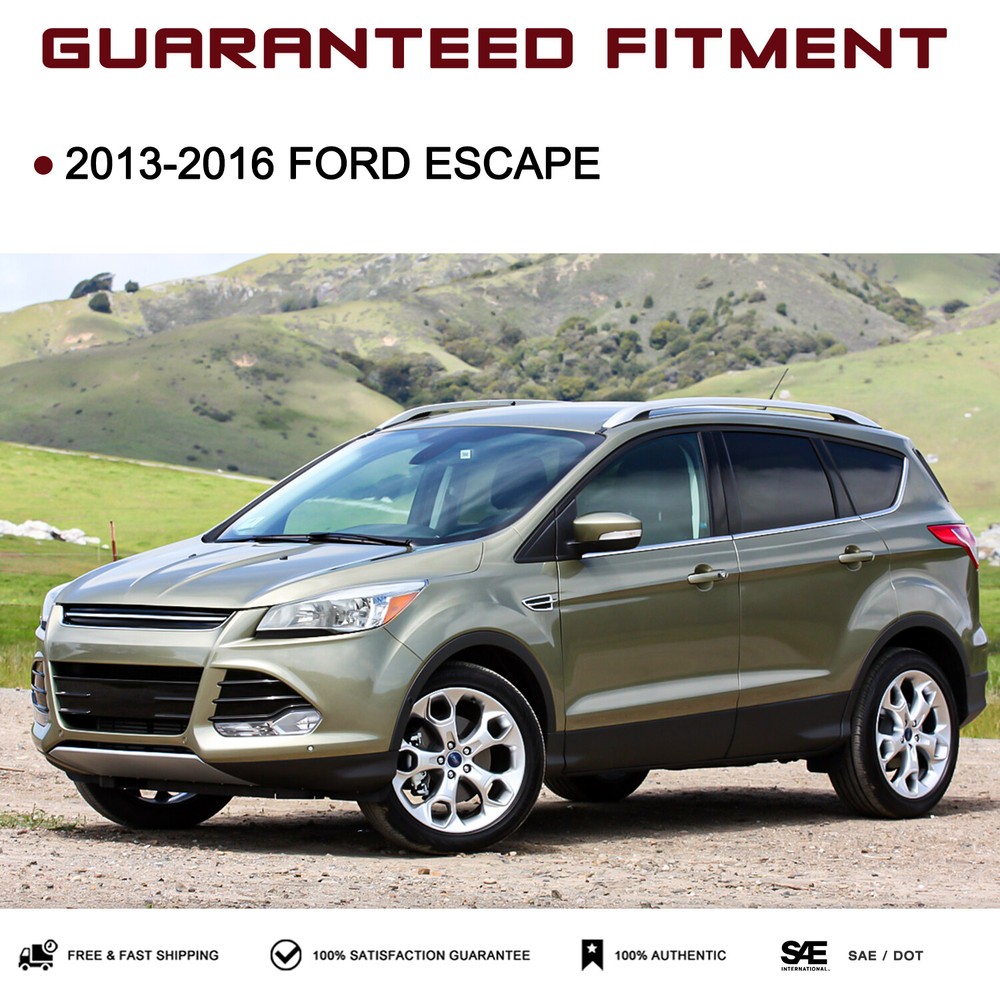 For 2013-2016 Ford Escape Halogen Chrome Left Driver Side Headlight Assembly