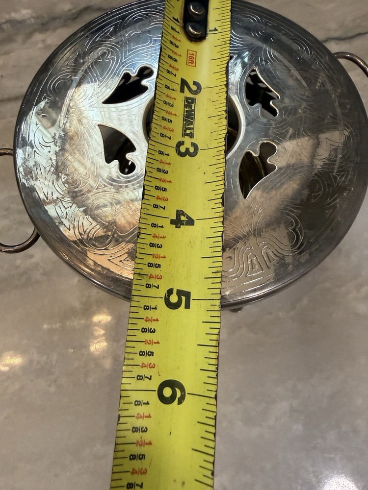 Vintage Art Deco Silver plated tea light Candle Holder