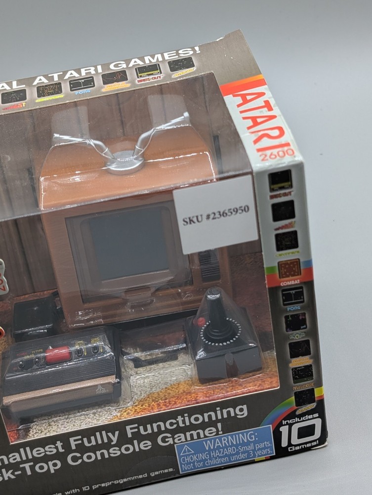 NEW • World's Smallest Atari 2600 • Tiny Arcade w/ 10 Functioning Games • NIB