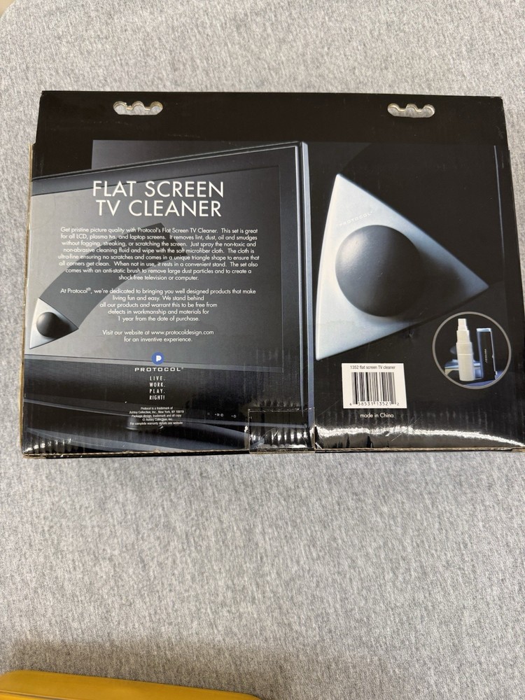 Protocol Flat Screen TV Cleaner Kit LCD LED Plasma Screen Cleaning Set NEW