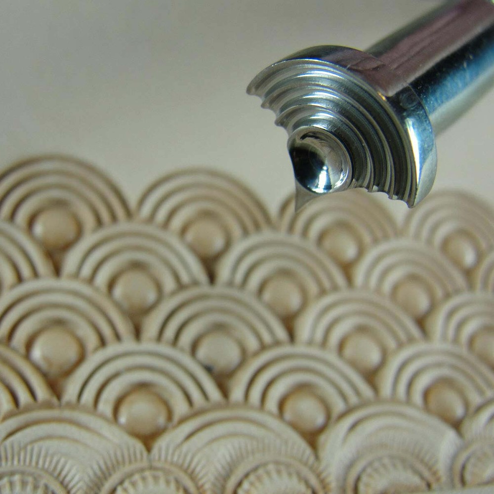 Stainless Steel Barry King - #3 Loop Shell Geometric Stamp (Leather Tool)