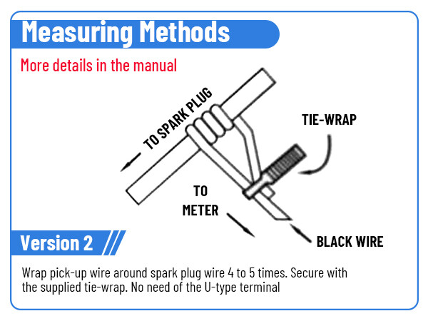 Waterproof Digital Inductive Tiny Tach Meter Small Engine Tachometer Hour Meter