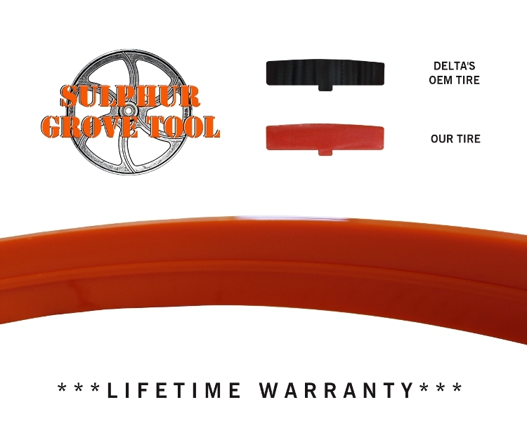 Delta / Rockwell 20" Urethane Band Saw Tires rplcs 2 OEM parts 426040945002