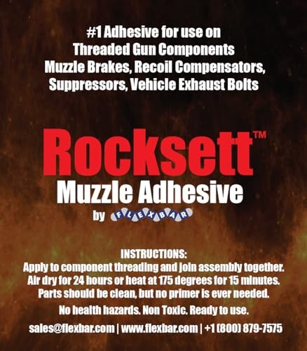 Rocksett High Temp Thread Locker 1 oz Muzzle Adhesive