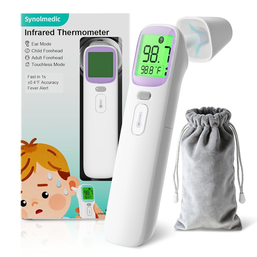 Forehead Thermometer (PURPLE) - Ear Thermometer FSA-HSA Eligible