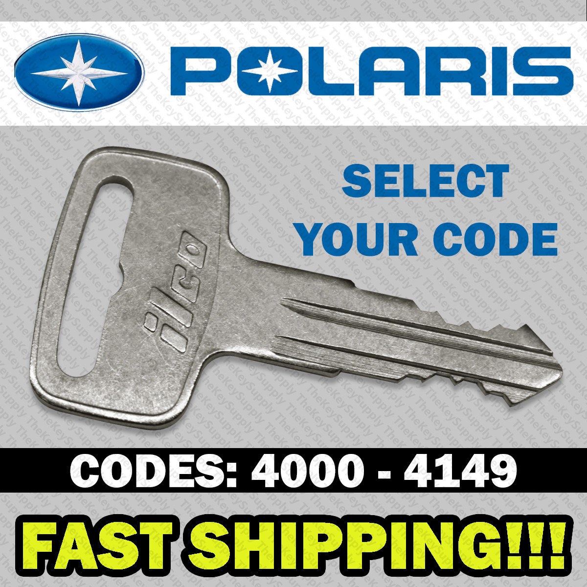 Polaris ATV Ranger RZR Snowmobile Key Cut to Your Code 4000 - 4149