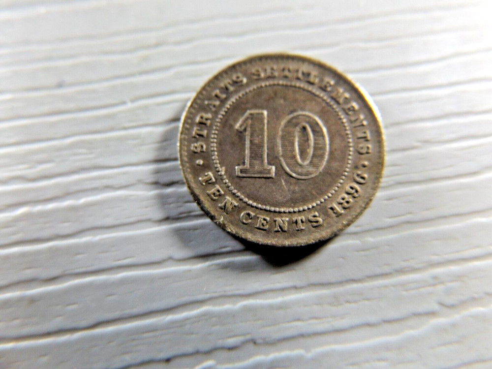 STRAITS SETTLMENT 1896 10 Cents
