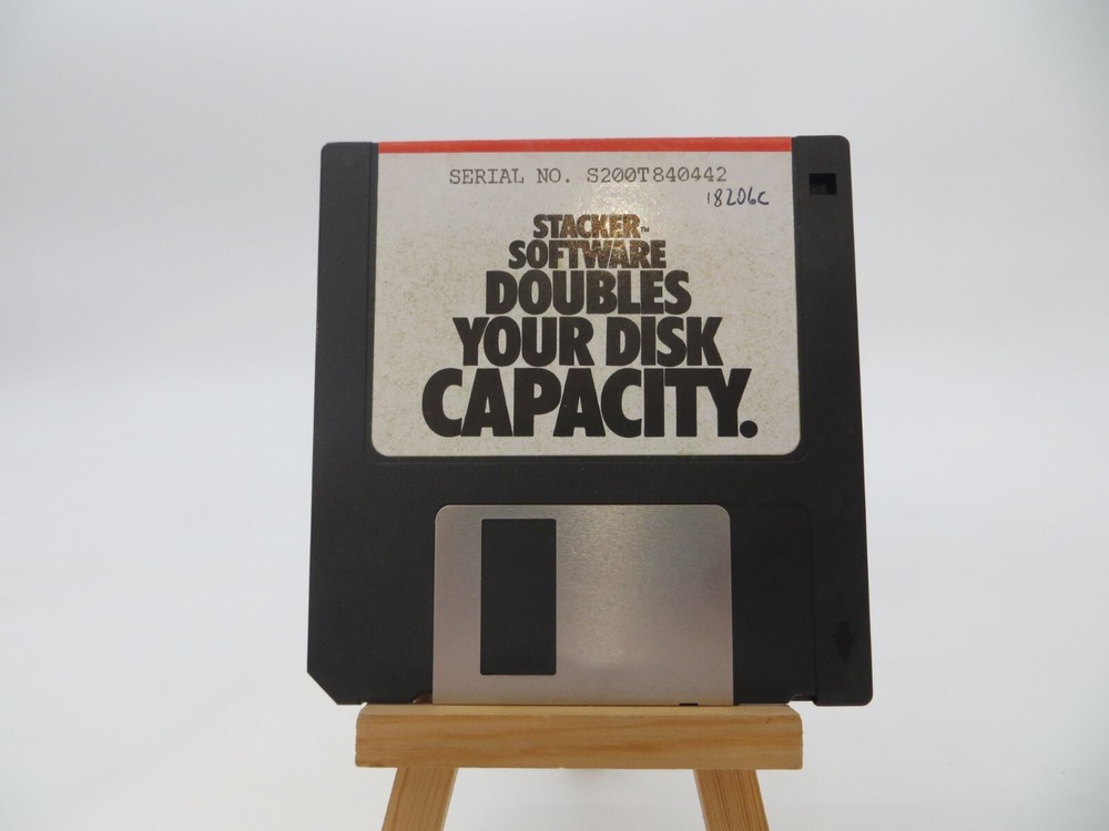 3.5" Floppy Disk STACKER SOFTWARE Version 2.0 Doubles Your Disk Capacity
