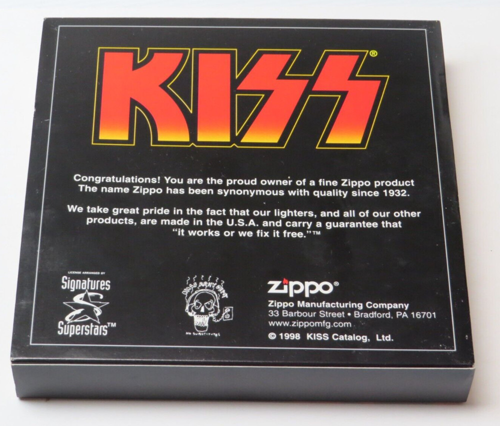 KISS PSYCHO CIRCUS ZIPPO LIGHTER SET OF 6 COMPLETE UNUSED 1998