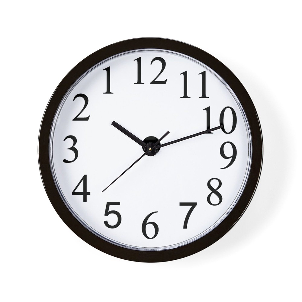 CafePress Backwards Unique Decorative 10" Wall Clock (238071017)