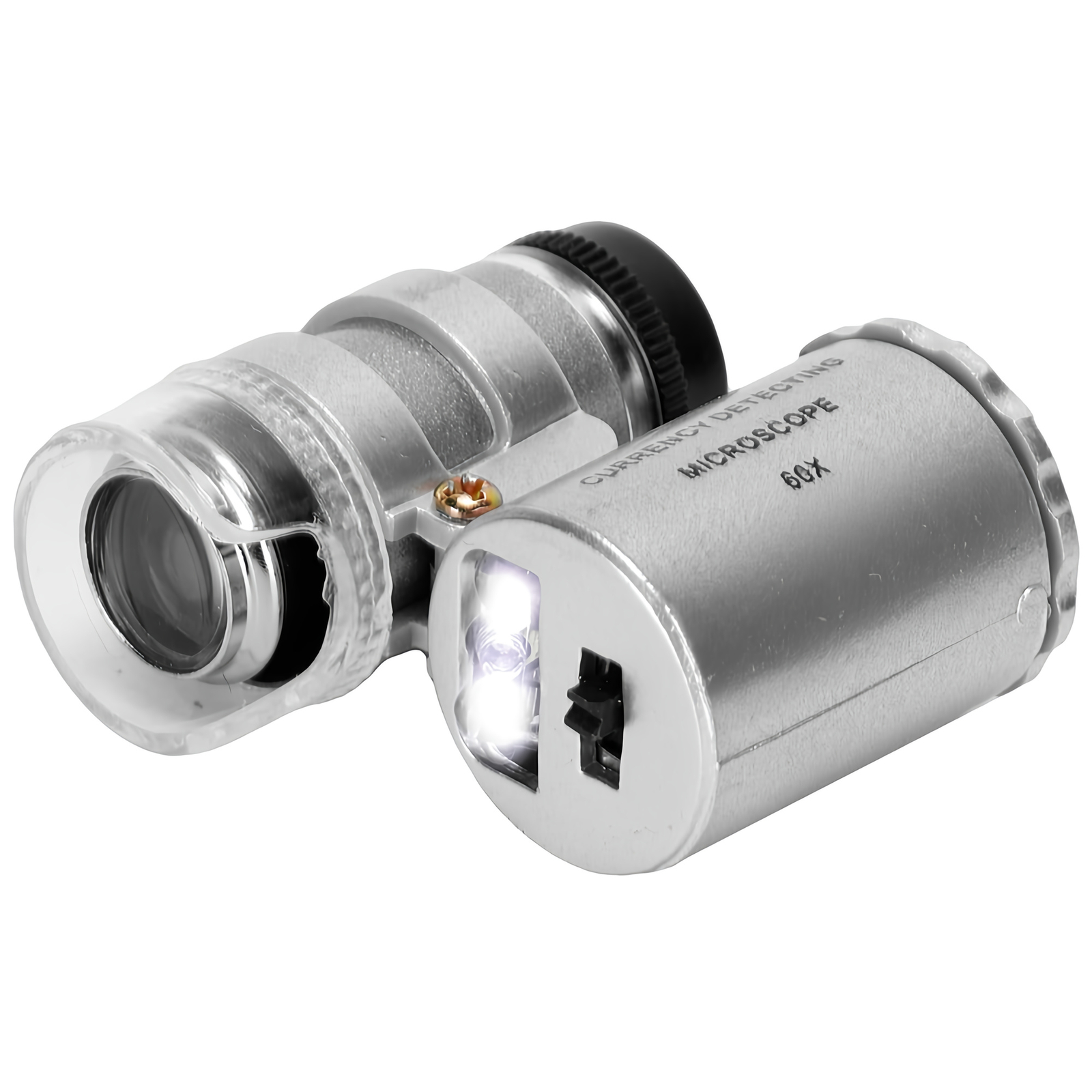 60X Magnifying Loupe Jewelry Jewelers Pocket Magnifier Loop Eye Coins Led Light