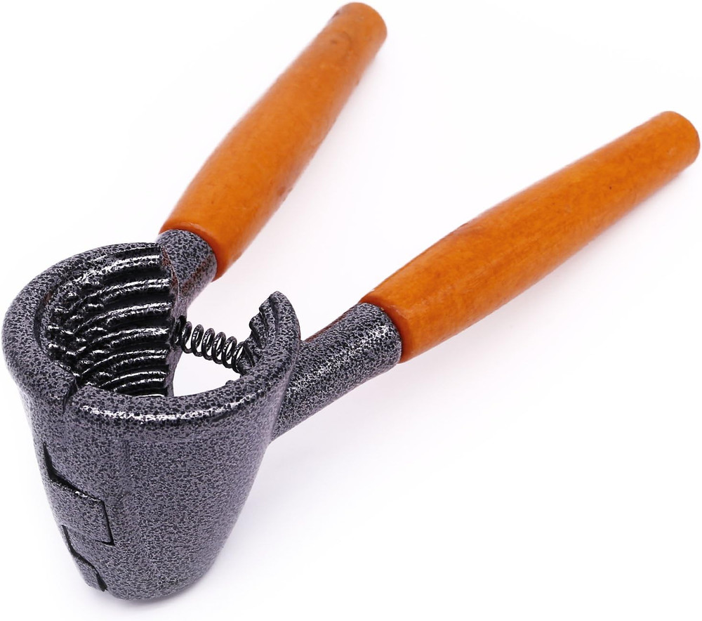 Heavy Duty Nutcracker Tool with Wood Handle for Pecan and Walnut, 1 Pack