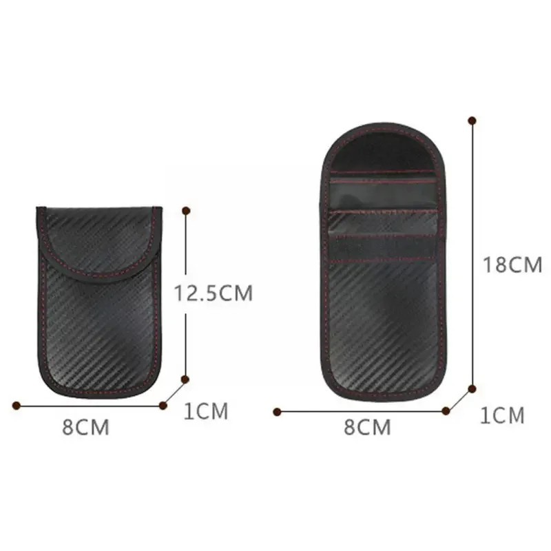 Faraday Pouch Car Key Signal Blocker RFID Keyless Entry Protector Case 2 Pack